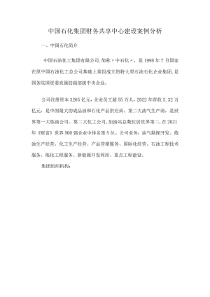 中国石化集团财务共享中心建设案例分析.docx