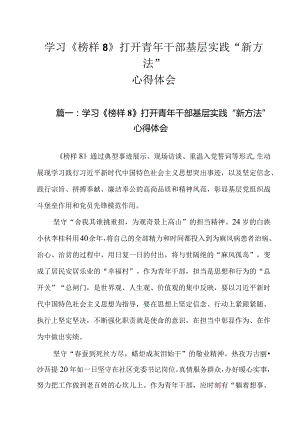 学习《榜样8》打开青年干部基层实践“新方法”心得体会5篇.docx