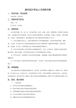 室内设计专业人才培养方案.docx