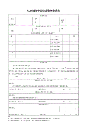 认定辅修专业修读资格申请表.docx