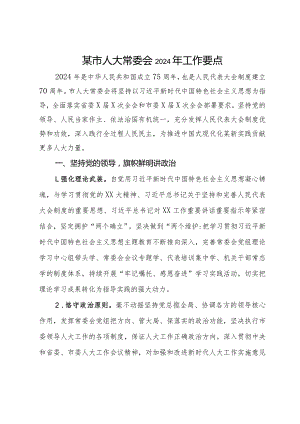 某市人大常委会2024年工作要点.docx