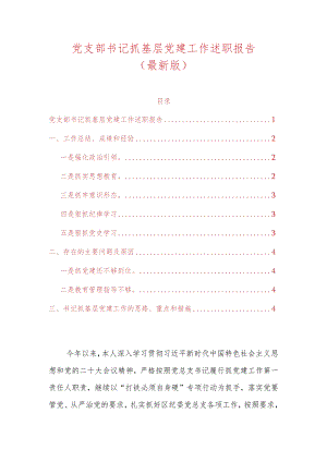 党支部书记抓基层党建工作述职报告.docx