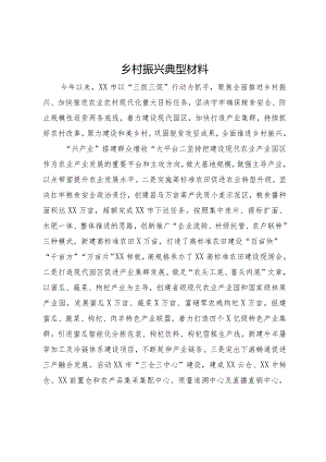 某市乡村振兴典型材料.docx