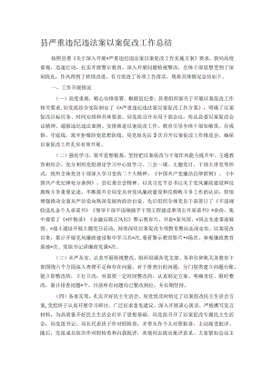 县严重违纪违法案以案促改工作总结.docx