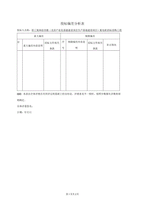 投标偏差分析表（2023年）.docx