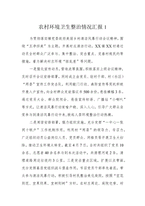 农村环境卫生整治情况汇报(3篇）.docx