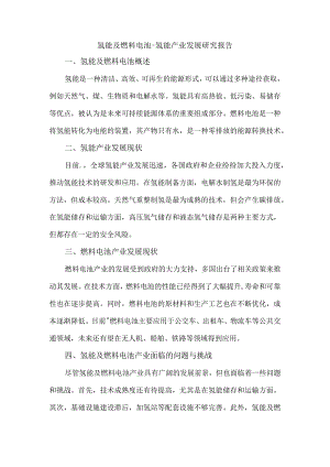 氢能及燃料电池-氢能产业发展研究报告.docx