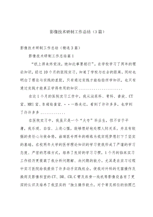 影像技术研制工作总结（3篇）.docx