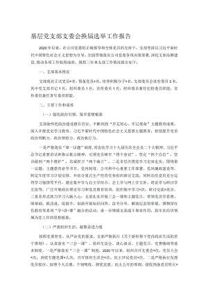 基层党支部支委会换届选举工作报告.docx