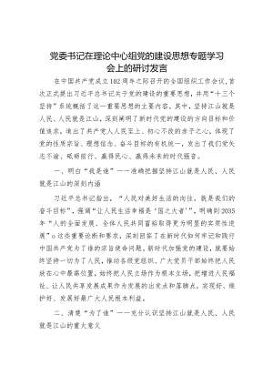 2024年理论中心组专题学习发言材料（精选两篇合辑）.docx