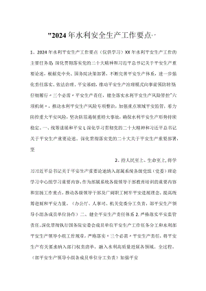 -2024年水利安全生产工作要点-.docx