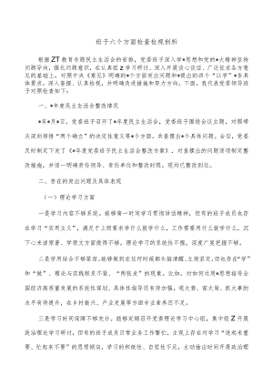 班子六个方面检查检视剖析.docx