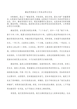 解放思想落实工作体会研讨发言.docx