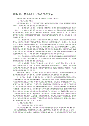 田长制、林长制工作推进情况报告.docx