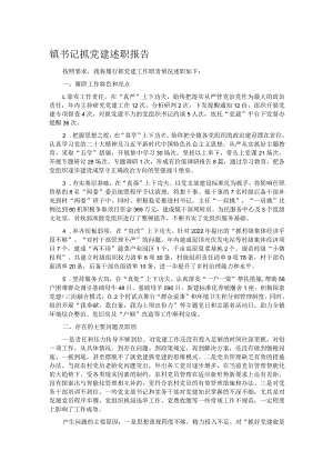 镇书记抓党建述职报告.docx