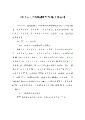 2023年工作总结和2024年工作安排（20240108）.docx