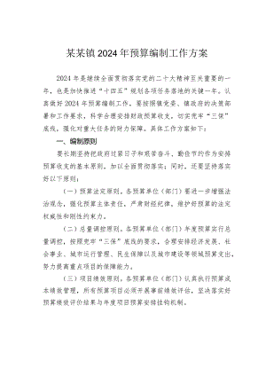 某某镇2024年预算编制工作方案.docx