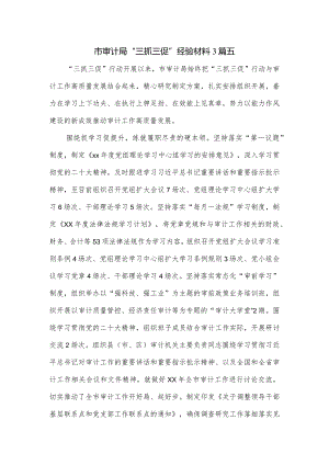 市审计局“三抓三促”经验材料3篇.docx