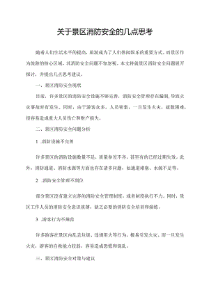 关于景区消防安全的几点思考.docx