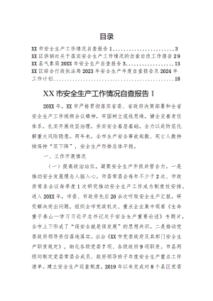 安全生产工作情况自查报告汇编.docx