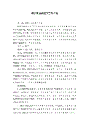 组织生活会整改方案6篇.docx