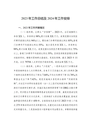 2023年工作总结及2024年工作安排(20240105）.docx