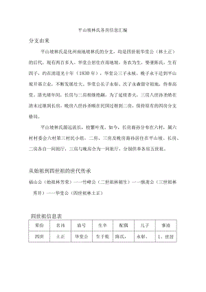 平山坡林氏各房信息汇编.docx