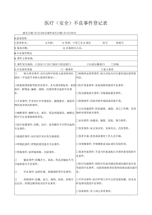 医疗(安全)不良事件登记表.docx