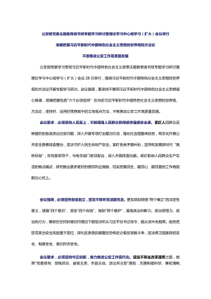 公安部党委主题教育读书班专题学习研讨暨理论学习中心组学习.docx