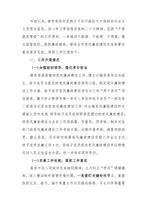 乡镇党委党风廉政建设情况汇报.docx