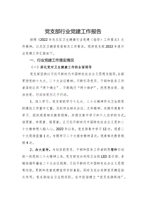 党支部行业党建工作报告.docx