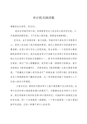 审计机关演讲稿.docx