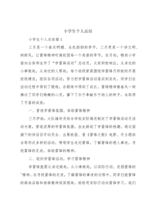 小学生个人总结.docx