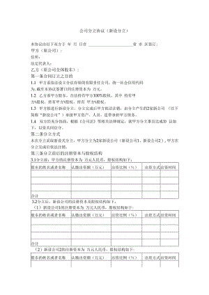 12.公司分立协议（新设分立）.docx