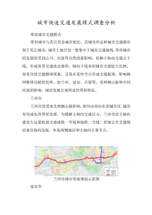 城市快速交通发展模式调查分析报告.docx