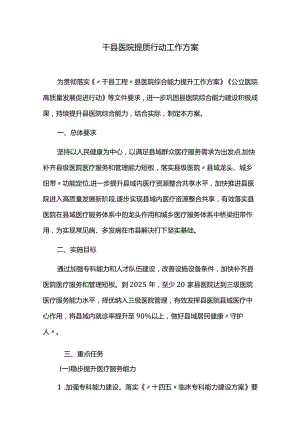 千县医院提质行动工作方案.docx