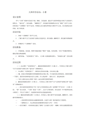 大班科学活动：小暑.docx