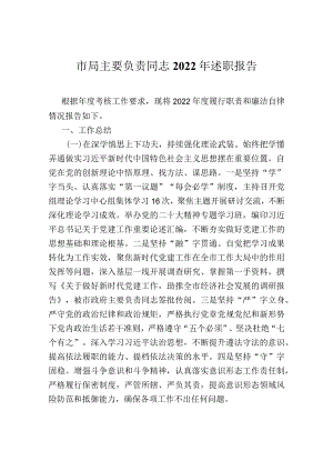 市局主要负责同志2022年述职报告.docx