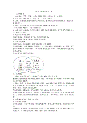 小学科学三年级复习知识点.docx