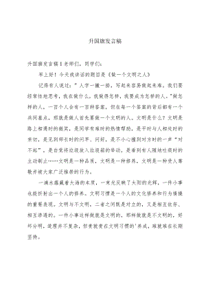 升国旗发言稿.docx