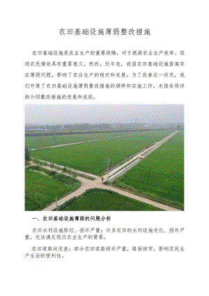 农田基础设施薄弱整改措施.docx