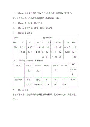 14MnNbp桥梁板性能及成分.docx
