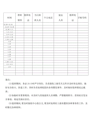 XX小学2023年寒假值班安排表.docx