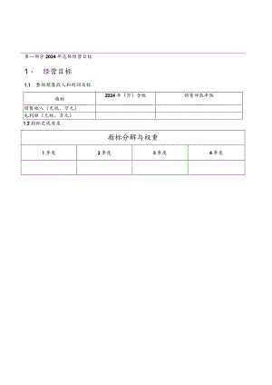 2024年度经营计划及绩效考核办法.docx
