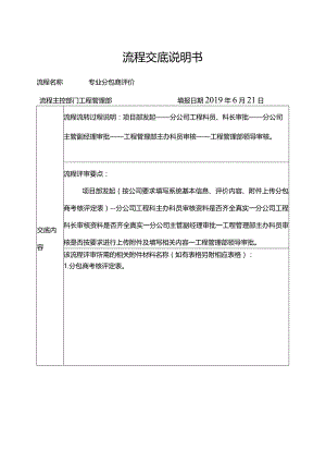 专业分包商评价流程交底说明书.docx