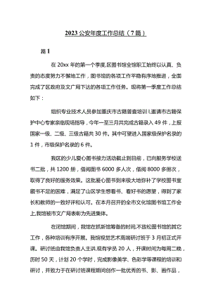 2023公安年度工作总结(7篇).docx