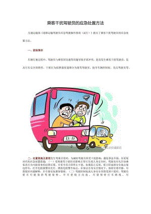 乘客干扰驾驶员的应急处置方法.docx