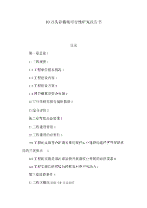 10万头养猪场可行性研究报告书.docx