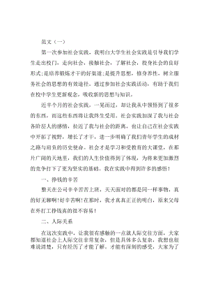 2023年大学生社会实践报告范文(最新精心整理).docx