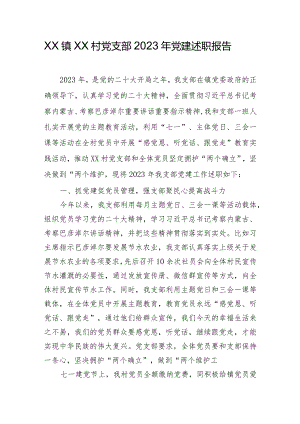 xx村支部书记2023年述职报告.docx